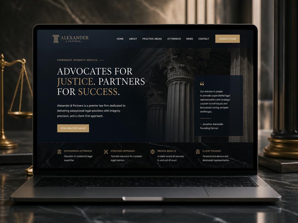 Site desenvolvido para Portfólio Advogado