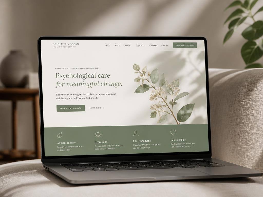 Site desenvolvido para Portfólio Psicólogo